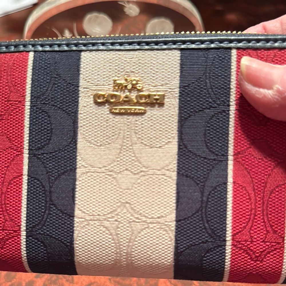 Coach Red, White, and Blue Women's Wallet